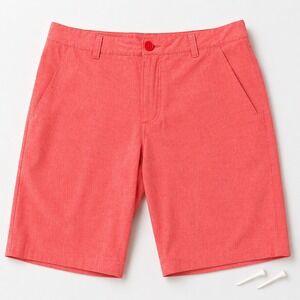 Oakley Lightweight Golf‎ Shorts (33") Red Performance Flat Front Regular Fit